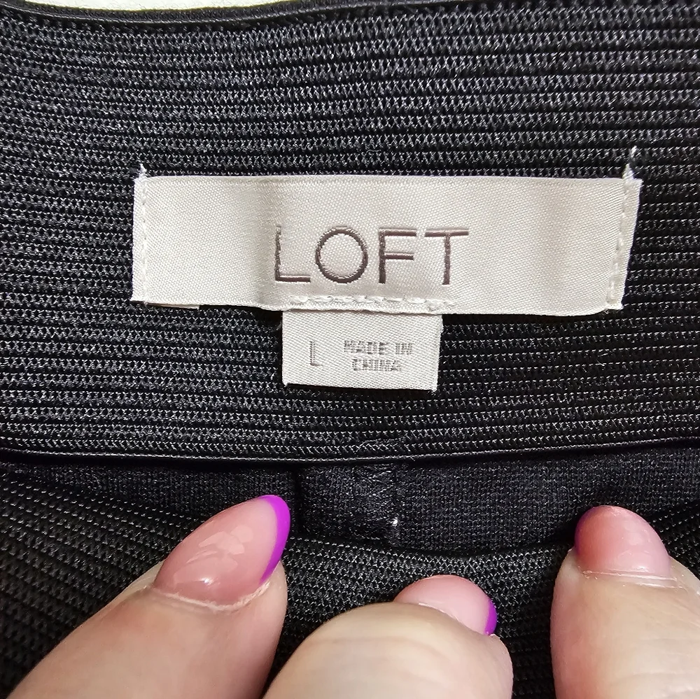 LOFT Black Pencil Skirt Knee-Length Work Size‎ Large